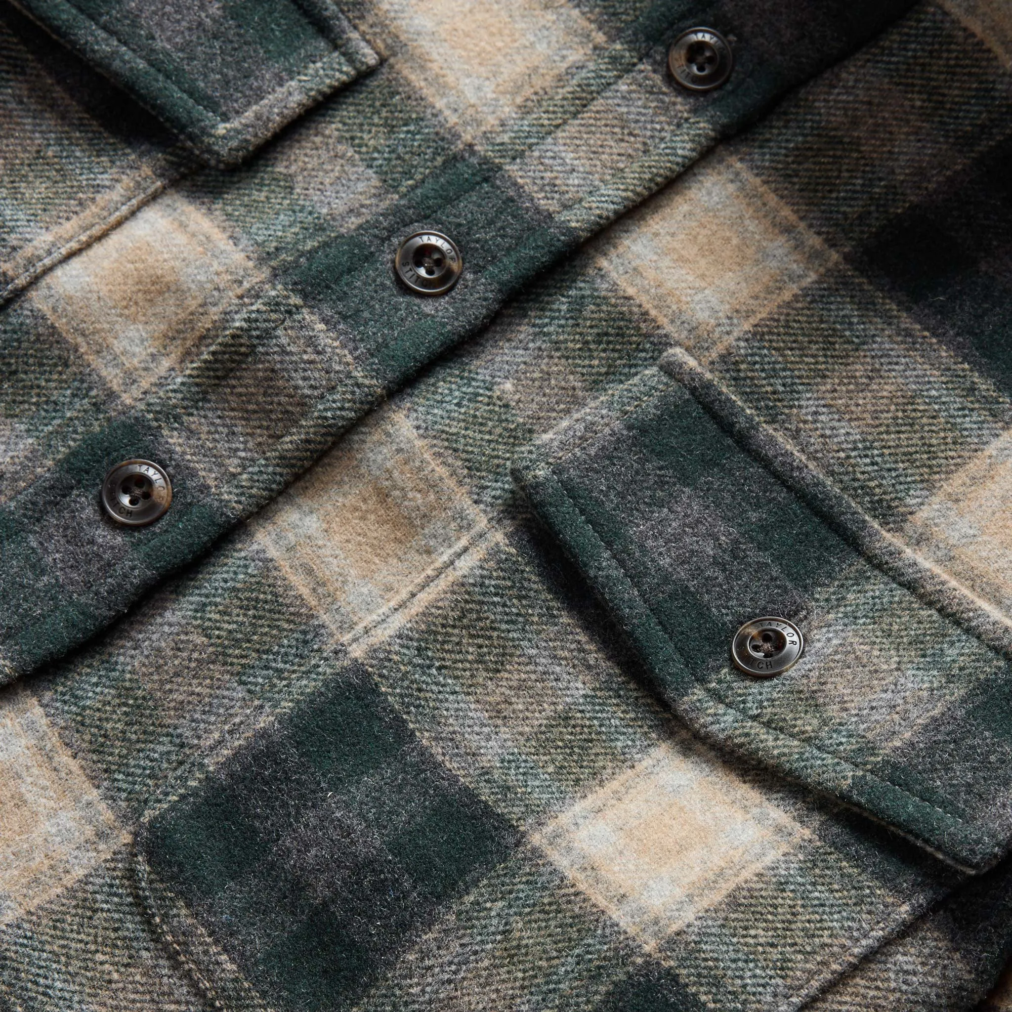 The Maritime Shirt Jacket in Dried Pine Plaid