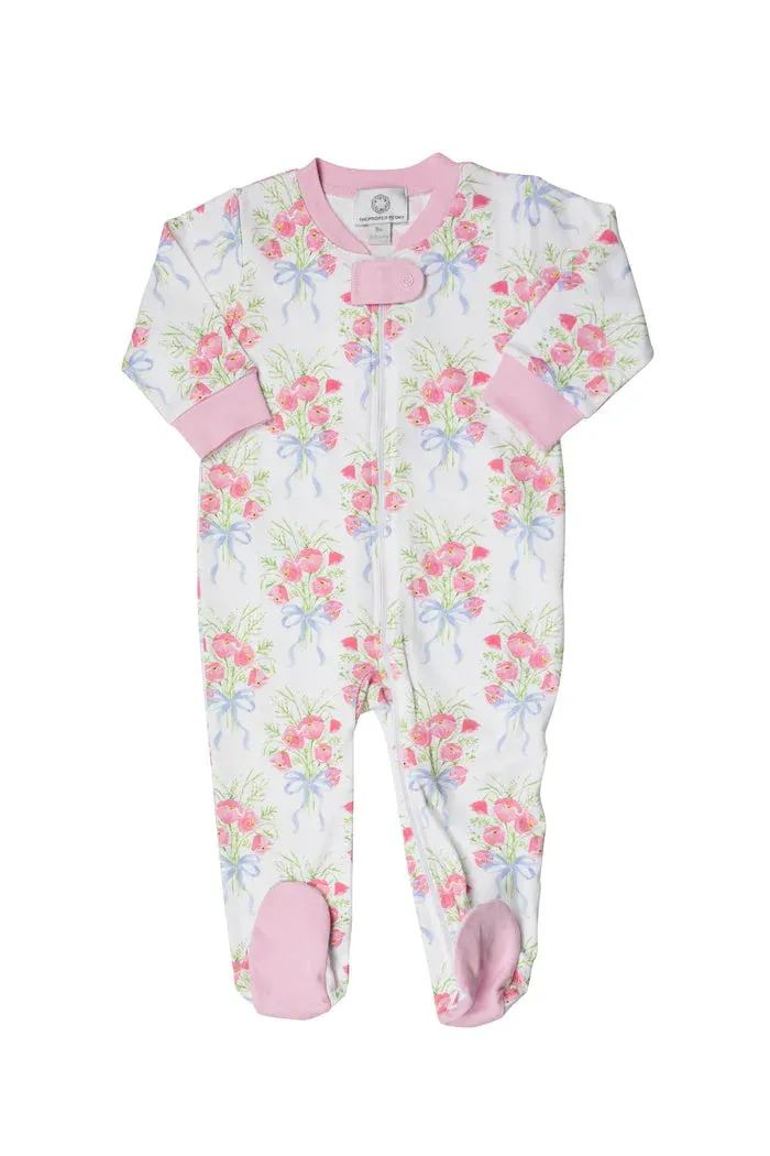 The Proper Peony - Spring Bouquet Zipper Pajama