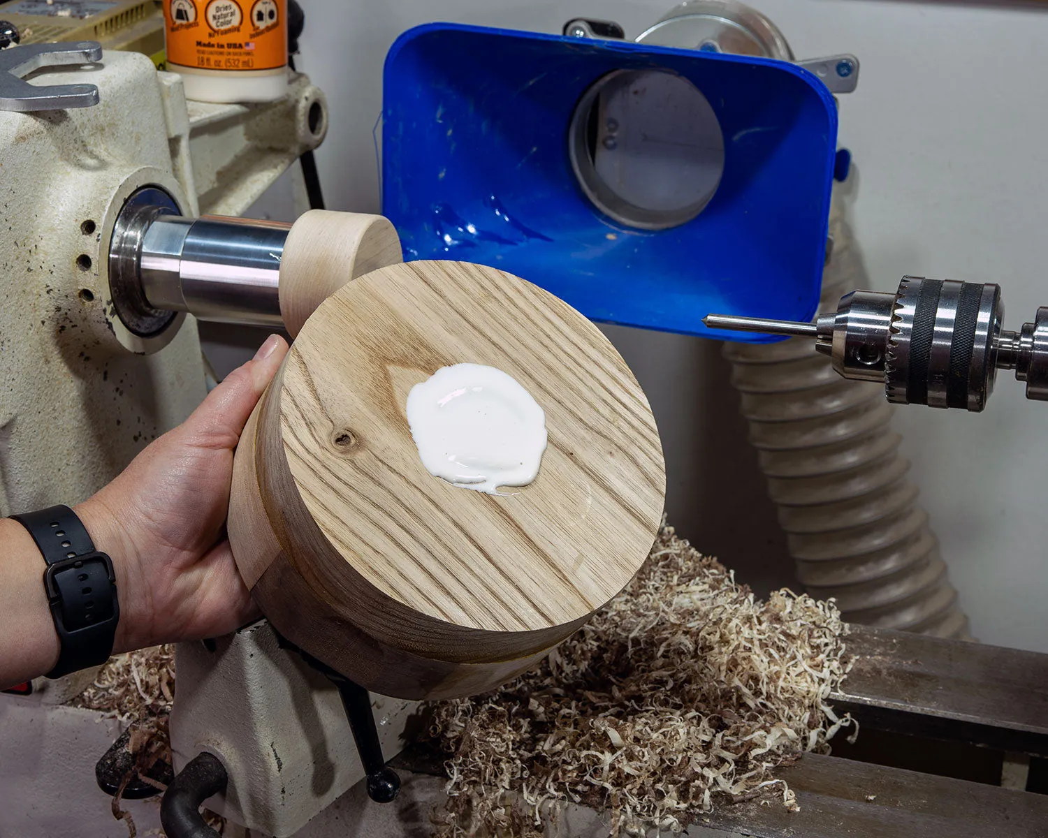 Turners Bundle - Maple/Walnut/Cherry Segmented Bowl Blank plus Glue Hub with waste block and wrench