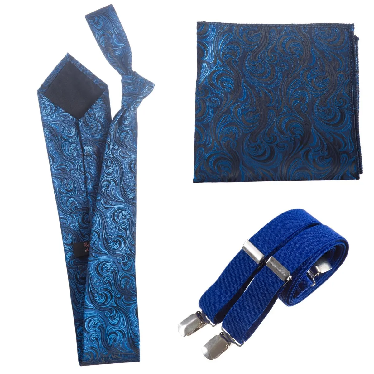 Tuxgear Inc Self-Tie Paisley Jacquard Windsor Necktie Set for Weddings & Events