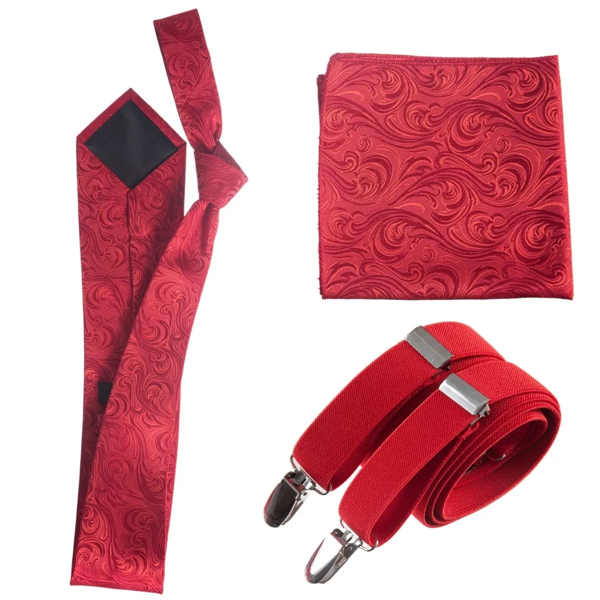 Tuxgear Inc Self-Tie Paisley Jacquard Windsor Necktie Set for Weddings & Events