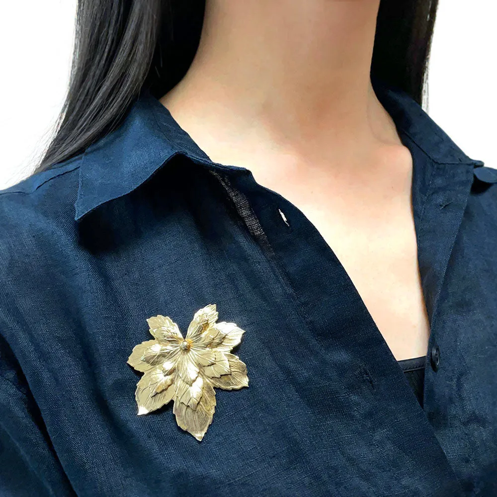 【USA輸入】ヴィンテージ SARAH COV. メープルリーフ ブローチ/Vintage SARAH COV. Maple Leaf Brooch