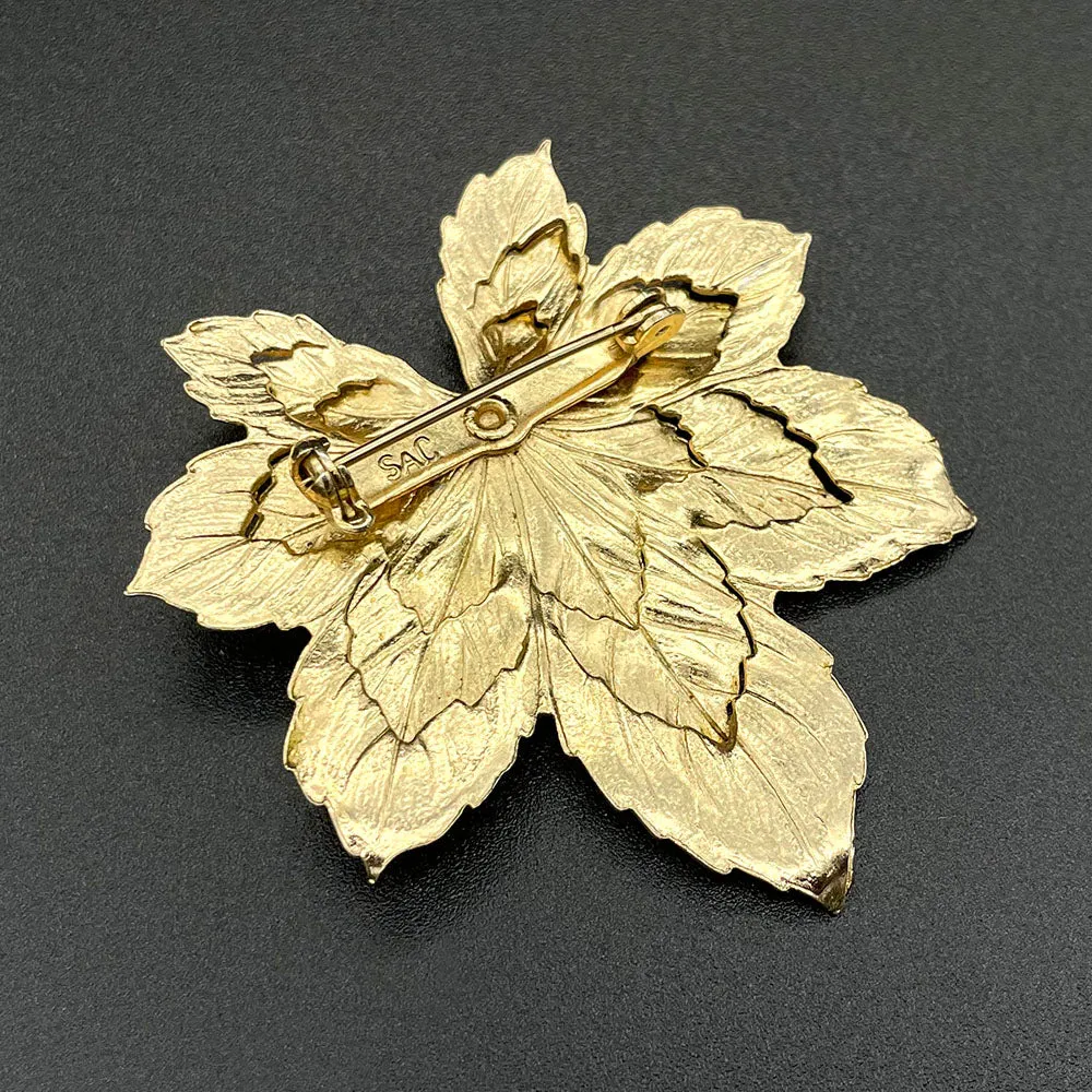 【USA輸入】ヴィンテージ SARAH COV. メープルリーフ ブローチ/Vintage SARAH COV. Maple Leaf Brooch