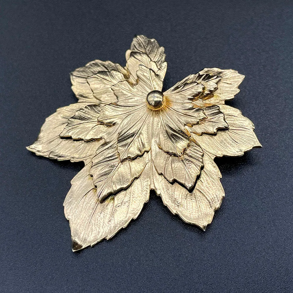 【USA輸入】ヴィンテージ SARAH COV. メープルリーフ ブローチ/Vintage SARAH COV. Maple Leaf Brooch