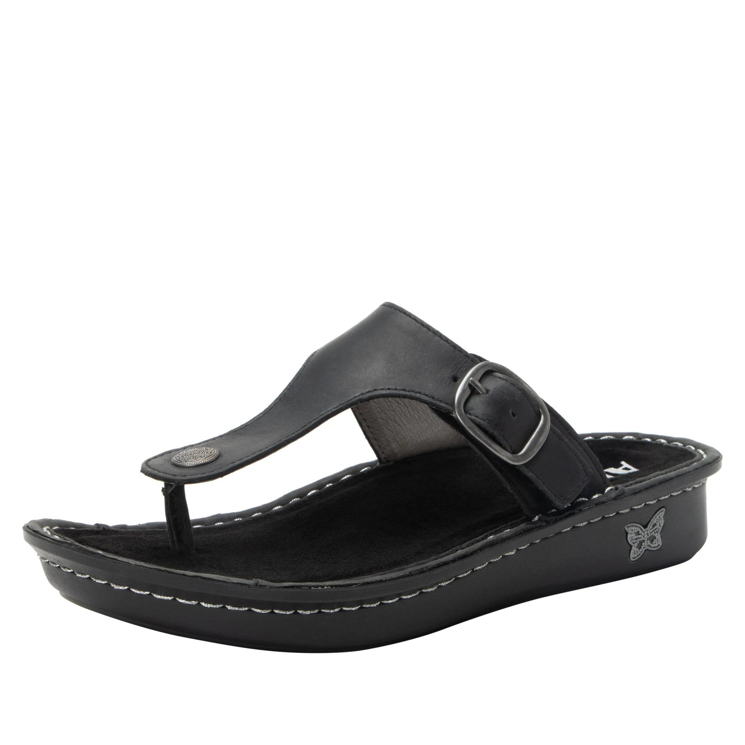 Vella Oiled Black Sandal