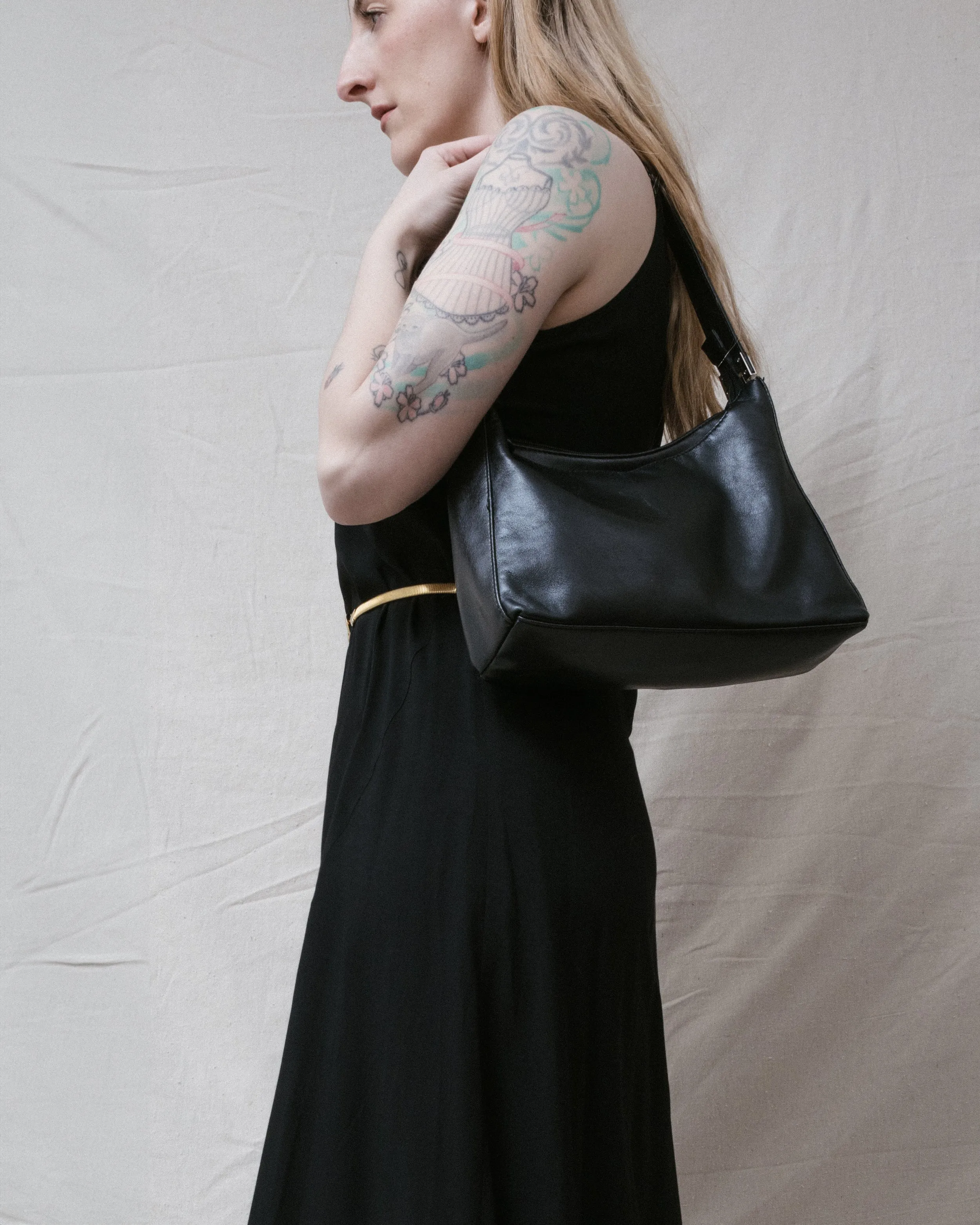 Vintage Black GIANI BERNINI Leather Bag