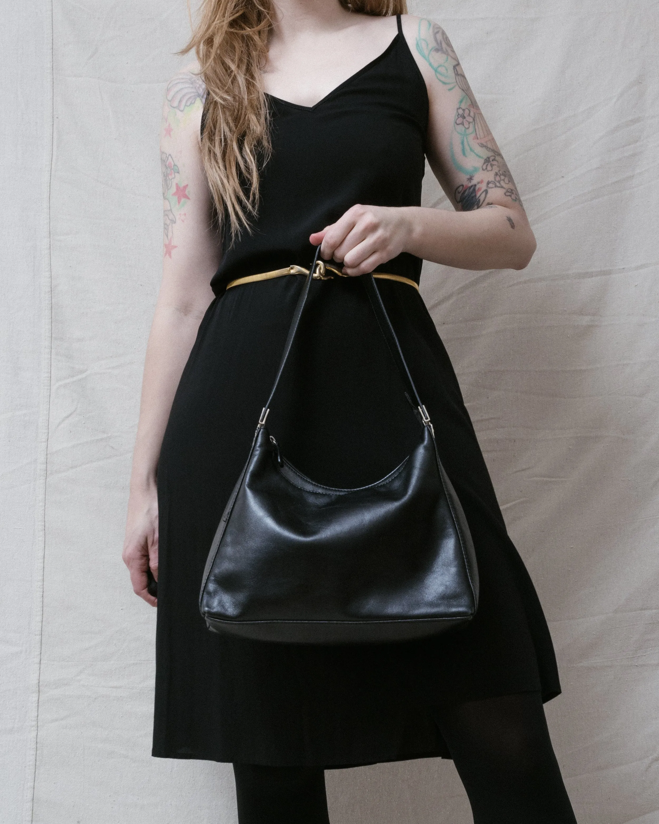 Vintage Black GIANI BERNINI Leather Bag