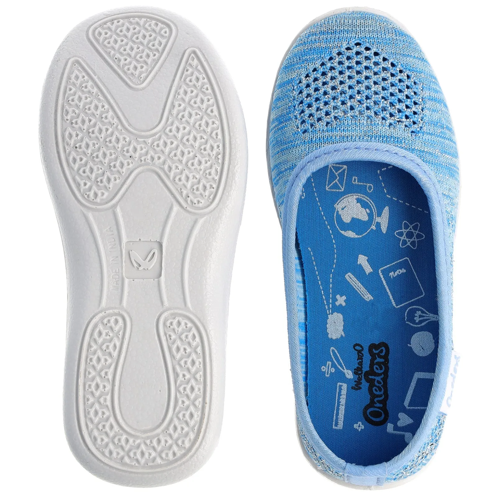 Walkaroo Kids Melange Belly Shoes - WC4927 Blue