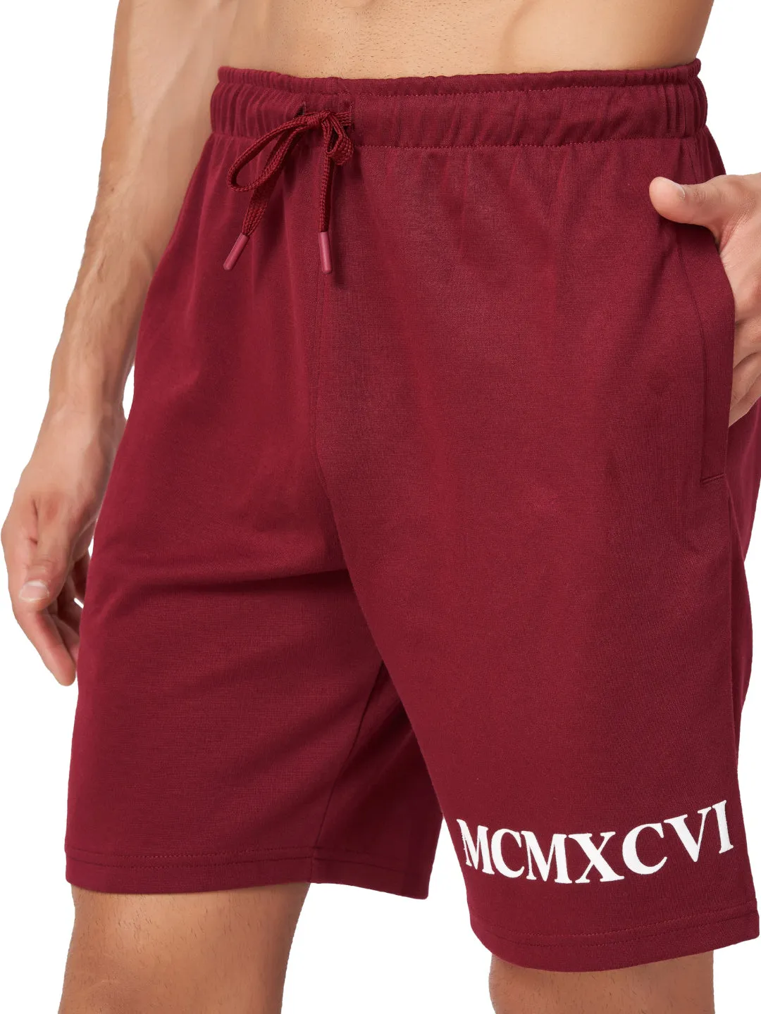 Wine T-shirt And Shorts Co-Ord Set