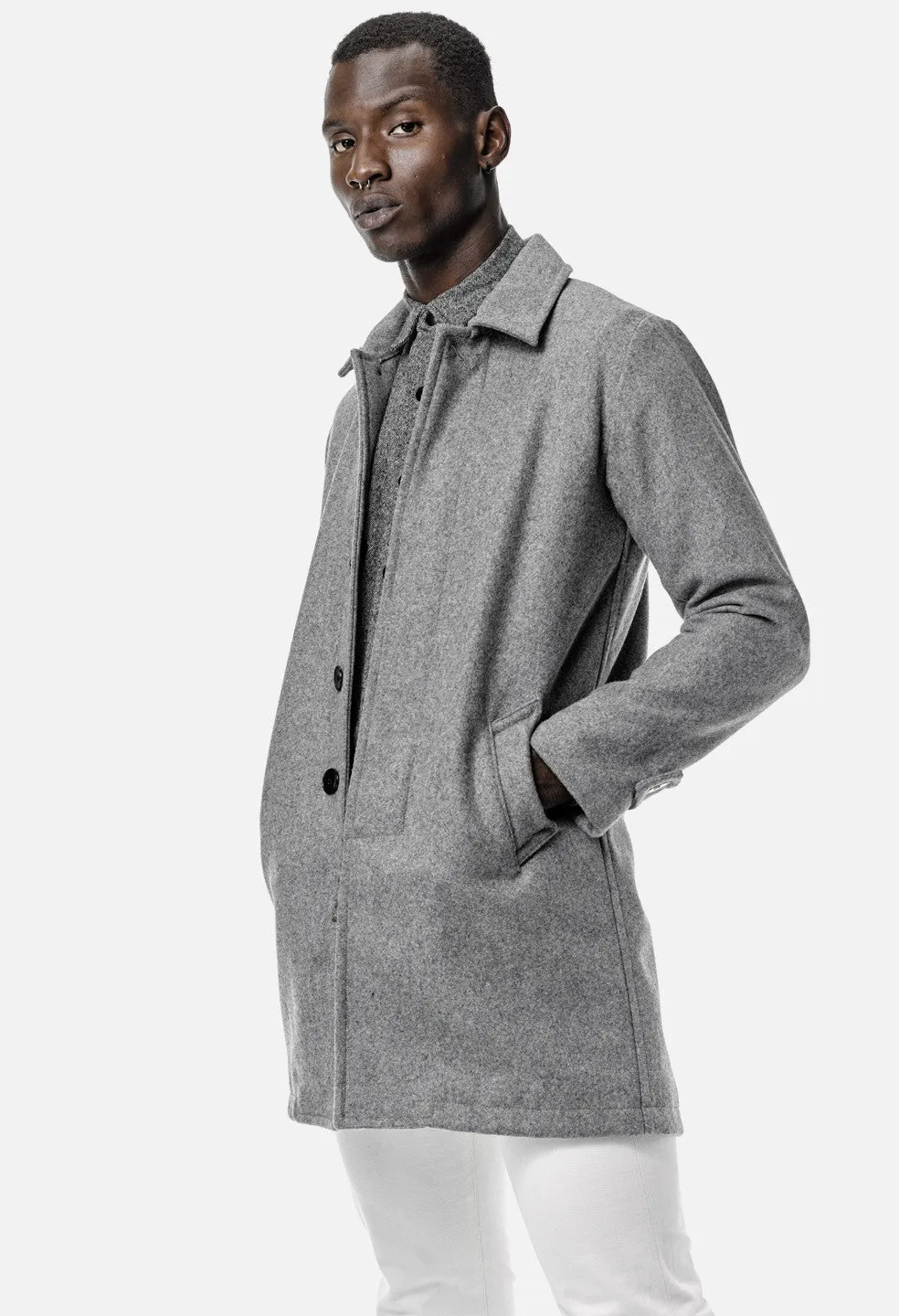 Wool Overcoat / Asphalt