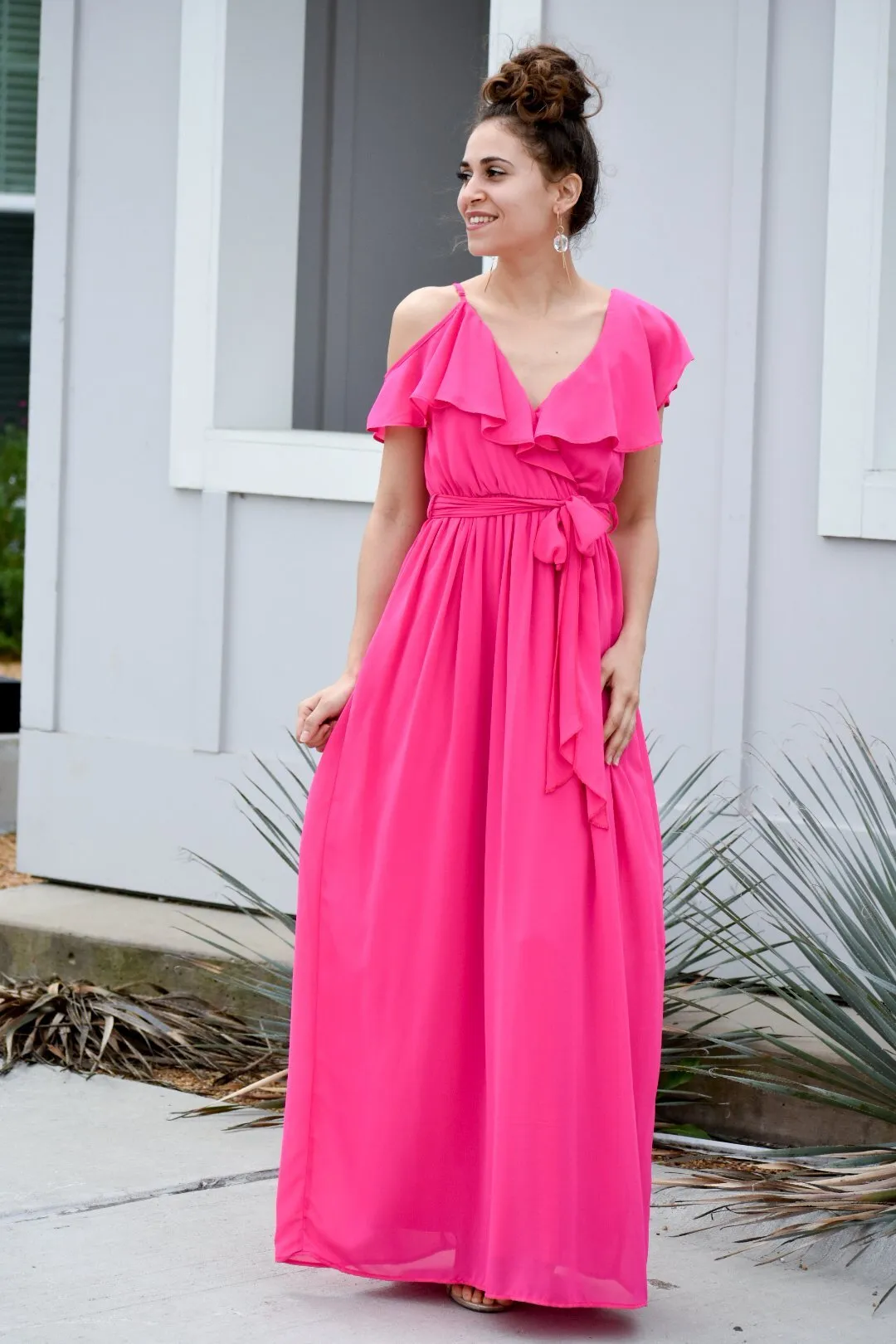 You Make It Beautiful Fuchsia Maxi Dress