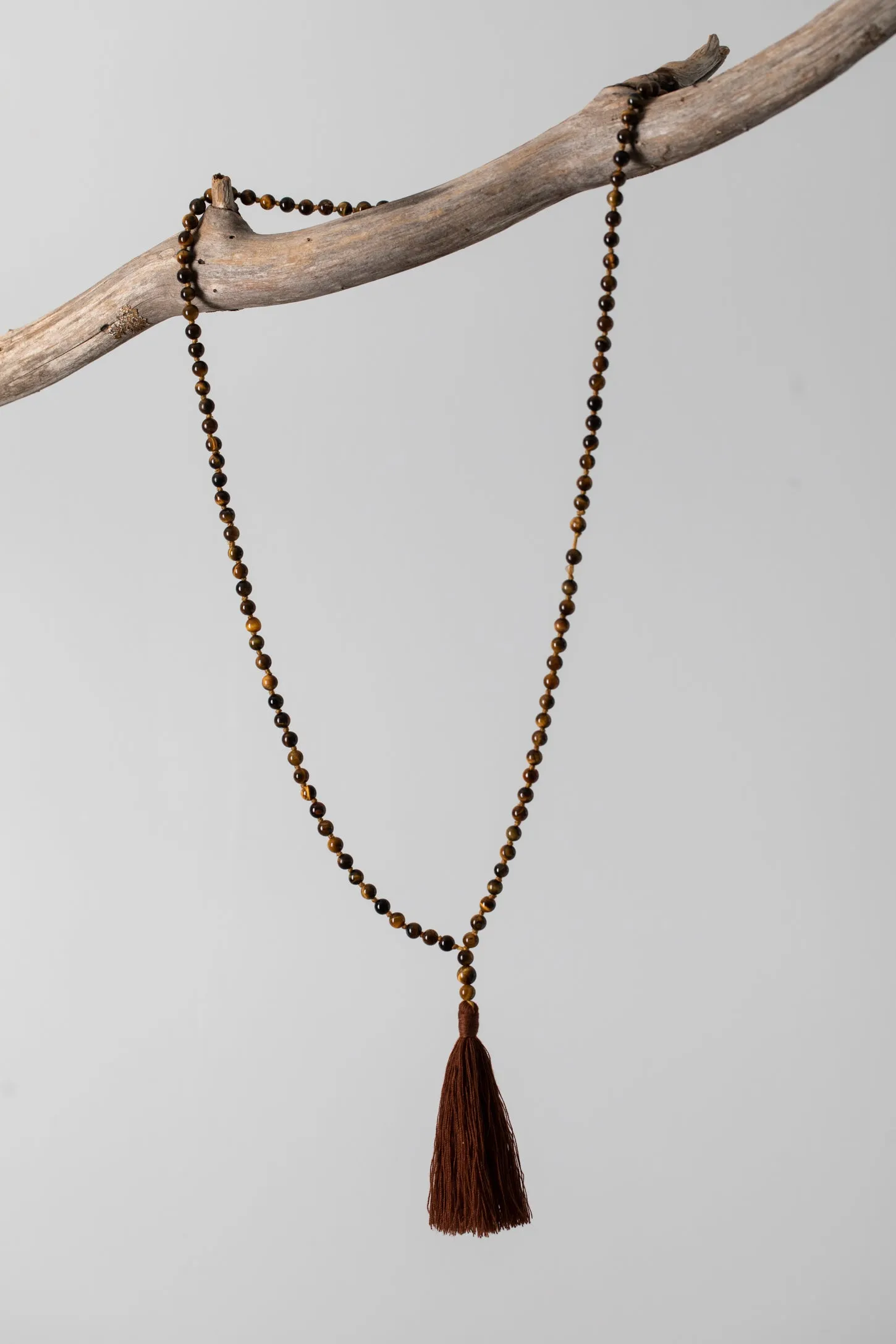 Zen Hand Knotted Beaded Gemstone Necklace