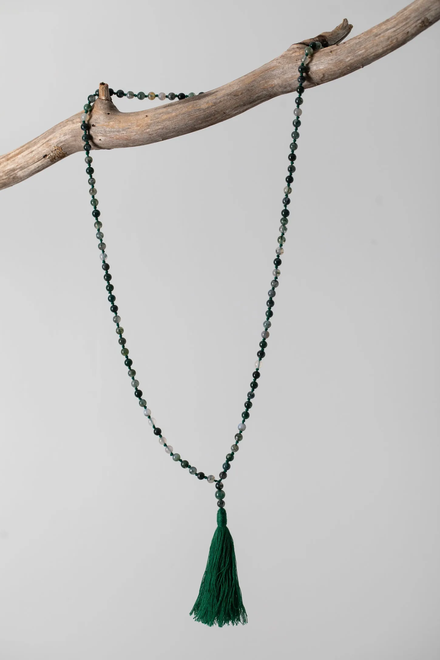 Zen Hand Knotted Beaded Gemstone Necklace