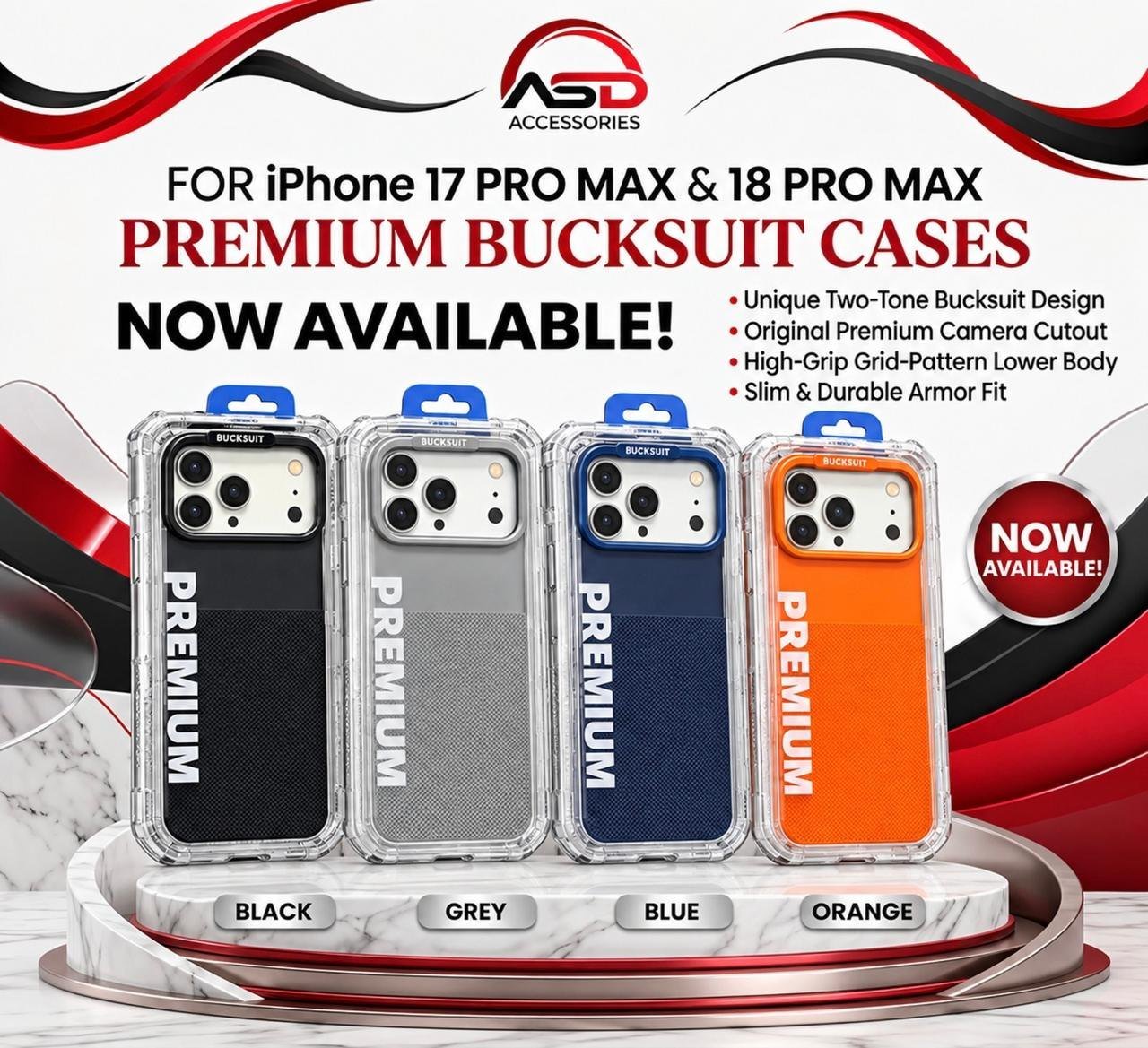 Bucksuti Cover for 17 Pro Max & 18 Pro Max